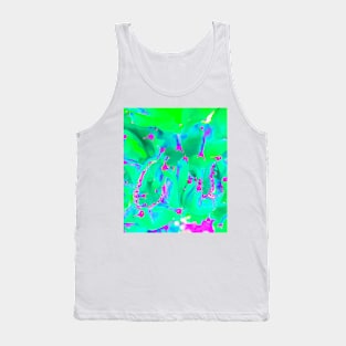 Bright green cactus in pastel abstract Tank Top